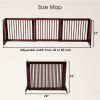Wooden Pet Gate 3 Panels,Freestanding Length Adjustable