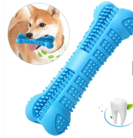 Chew Toy Stick Dog Toothbrush with Toothpaste Reservoir Natural Rubber Dog Dental Chews Care Dog Toys Bone for Pet Teeth Cleaning